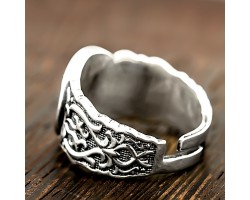 Кольцо Оберег Звезда Руси (Квадрат Сварога) из серебра-foto5
