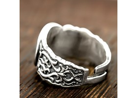 Кольцо Оберег Звезда Руси (Квадрат Сварога) из серебра-foto5