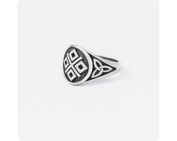 Женское кольцо из серебра с символом Макоши (Мокоши)-foto2