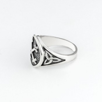 Женское кольцо из серебра - Крест Мары (Марены)