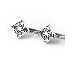 Серьги с Оберегом Алатырь из серебра-foto3