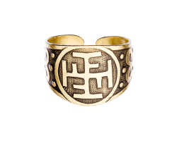 Кольцо с оберегом Ратибор из Латуни или Меди-foto2