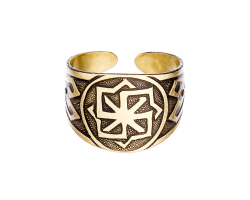 Кольцо с оберегом Молвинец из Латуни или Меди-foto2