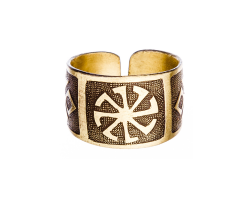 Кольцо с оберегом Колядник из Латуни или Меди-foto3