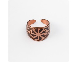 Кольцо с оберегом Коловрат из Латуни или Меди-foto2