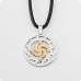 Оберег Символ Рода из серебра с золотом в Солнечном Круге