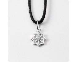 Оберег Молвинец из серебра с камнем-foto2