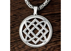 Оберег Звезда Лады-богородицы из серебра в круге-foto2