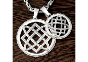 Оберег Звезда Лады-богородицы из серебра в круге-foto3