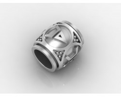 Бусина (шарм) с оберегом Символ Велеса (Волоса)-foto2