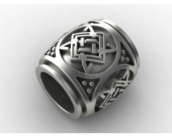 Бусина (шарм) с оберегом Звезда Руси (Квадрат Сварога)-foto3