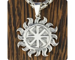 Оберег Коловрат из серебра в Ярило (осолонь)-foto3