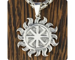 Оберег Коловрат из серебра в Ярило (посолонь)-foto3