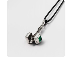 Молот-Русич с Медведем из серебра с камнем-foto3