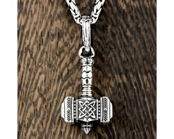 Молот Сварога со Звездой Руси (Квадрат Сварога) из серебра-foto2