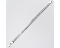 Серебряный браслет плетение Двухполосный Бисмарк-foto2