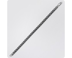 Серебряный браслет плетение Бисмарк граненый-foto2