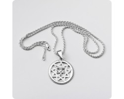 Серебряная цепь плетение Колос граненый-foto2